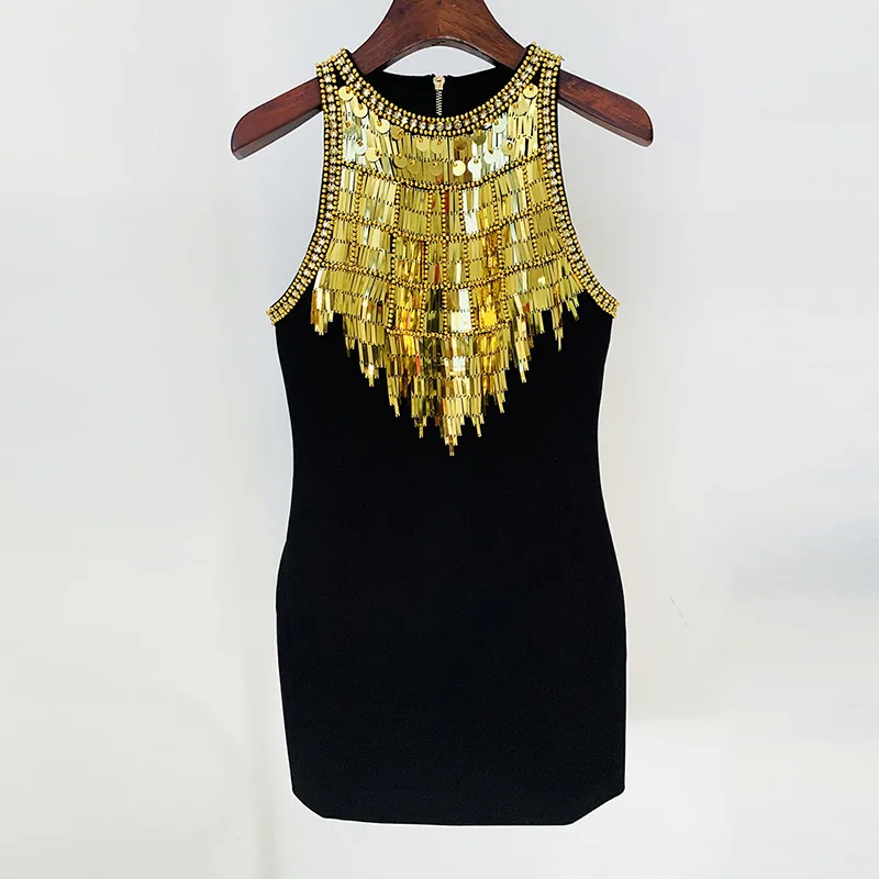 

2024 European Fashion New Star Style Heavy Industry Beading Diamond Elastic Tight Tank Top Dress Women Sexy Strapless Dress G029