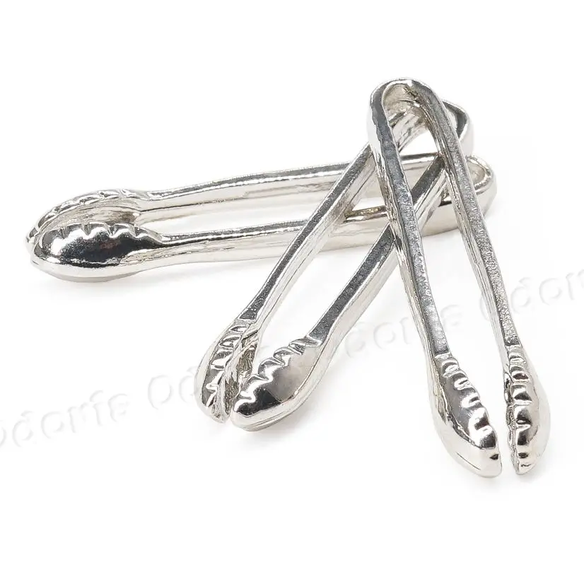 Odoria 1:12 Miniature Dessert Tongs – 3Pcs Set, Metal, Dollhouse Kitchen Accessories & Baking Supplies