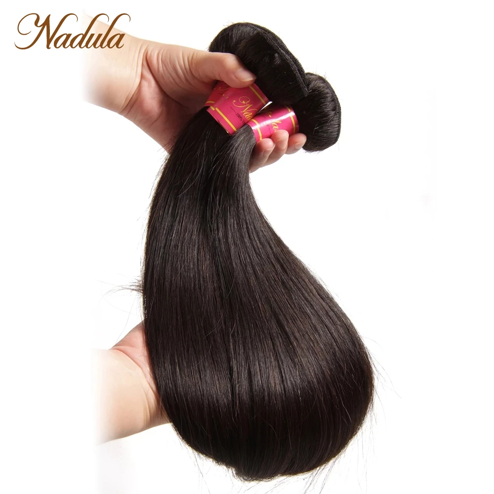 Nadula Hair 3piece/Lot Malaysian Straight Hair Extensions 8-30inch Weaves Natural Color Remy Bundles Deal