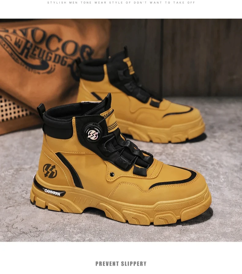 Boots Men Shoes Casual Cowboy Tactical Motorcycle Chelsea Ankle Work Leather Outdoor Designer Luxury Hiking Botas Hombre