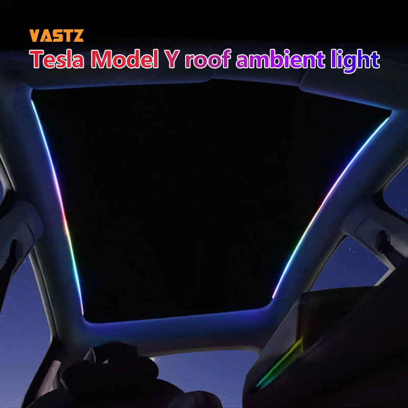 VASTZ 테슬라 모델 Y 3 용 자동차 채광창 주변 조명, 자동차 선루프 스트..