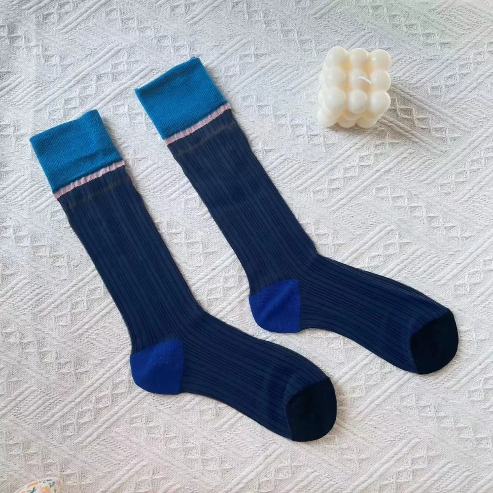 Spring and Summer Outerwear Socks Look High-end Contrasting Colors Breathable Ultra-thin for Women Girls Comfortable Breathable - 6