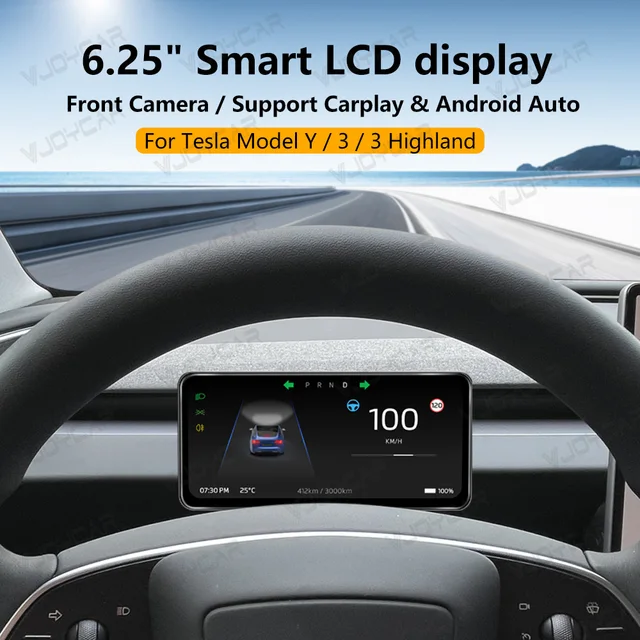 6.25inch Model Y 3 Performance Cluster Display Dashboard Support 