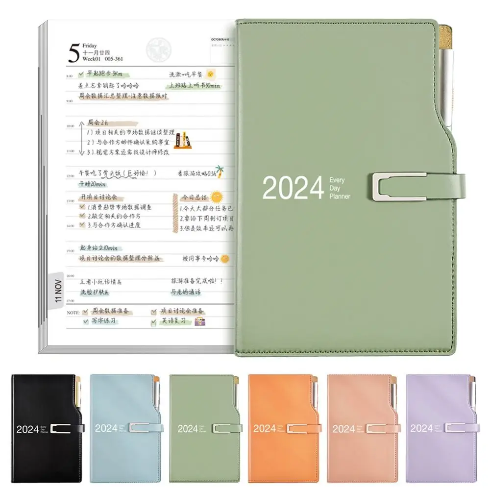 New Notebook A6 Notebook Agenda Book Calendar Book Daily Weekly Monthly Planner Diary Office Schedule Stationery