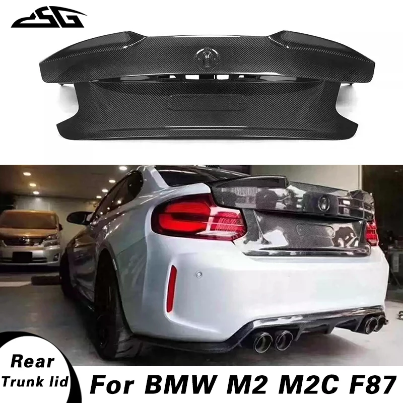 

Высококачественная крышка багажника из углеродного волокна для серии M2 M2C F87 2016-2021, крышка багажника В гоночном стиле