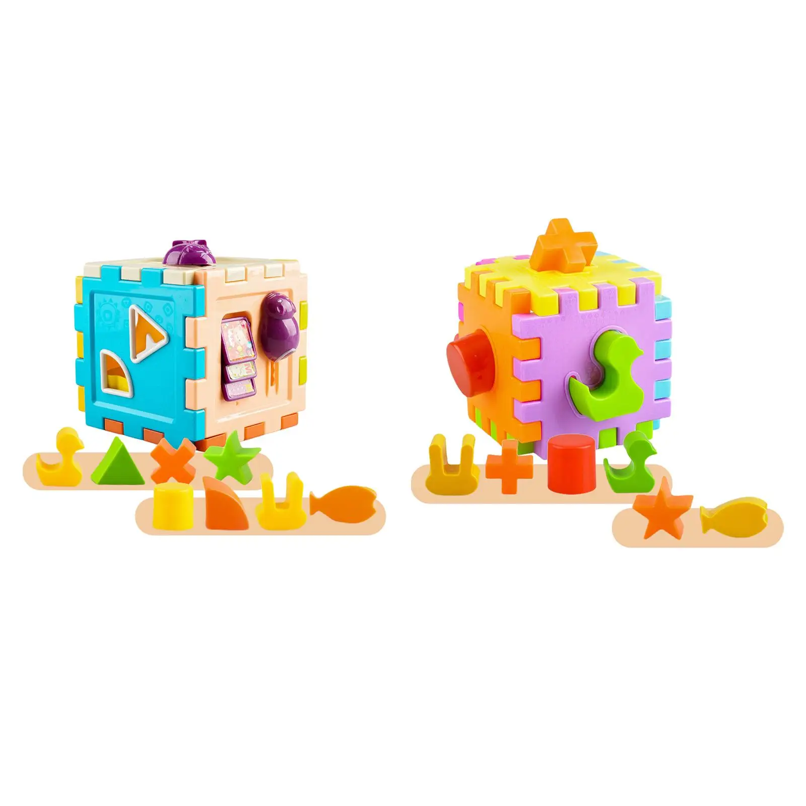 

Colorful Sorter Cube and Shapes Montessori Toys Preschool Shape Sorter Box for Girls Boys Children Baby Toddlers Great Gifts