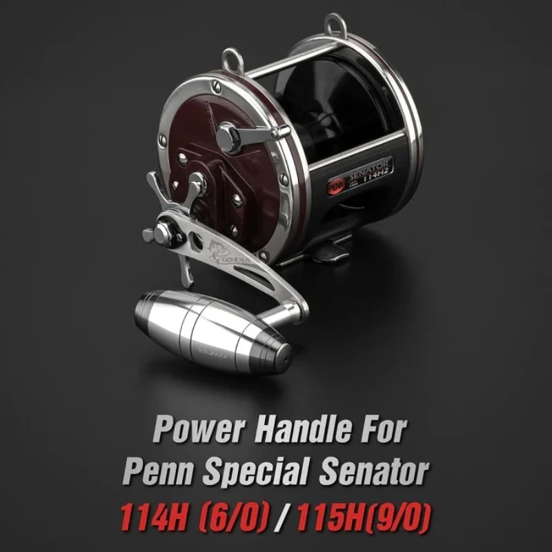 ペンリール　パワーハンドル　PENN SENATOR 6/0 Penn 114H2LW - 6/0 Special Senator Star Drag Reel - Red