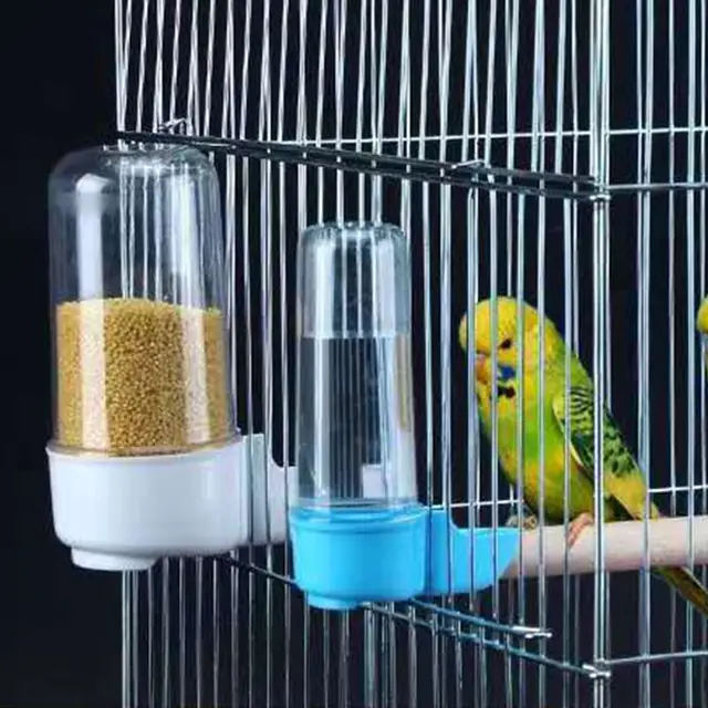 Happyyami Automatic Bird Water Dispenser - 140ml Cage Feeder For Parakeets, Parrots, Small Birds