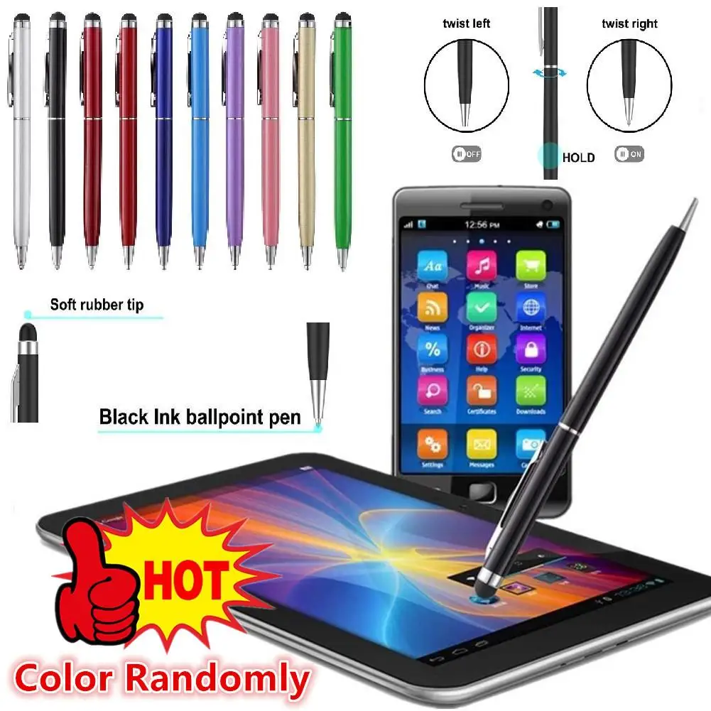 

10PCS Stylus Pen For Smartphones Tablet 2 In 1 Universal Capacitive Screen Touch Drawing Writing Pencil For Android Samsung