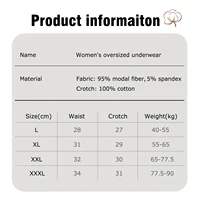 3 pièces/ensemble femmes grande taille Modal culottes dame confortable doux respirant élastique sous-vêtements femme Lingerie caleçon 2