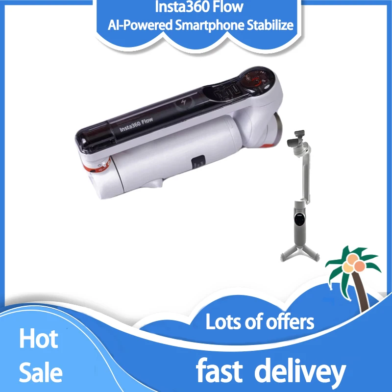 Insta360 Flow Mobile Gimbal-AI Smartphone Stabilizer / Tracking 3-Axis Stabilization-Built-in Tripod and Selfie Stick