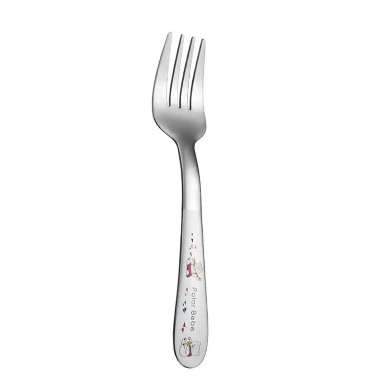 Stainless Steel Children Spoon Fork Animal Cartoon Car Dinosaur Rabbit Cute Fork Children Kids Cutlery Set Tableware Dinnerware