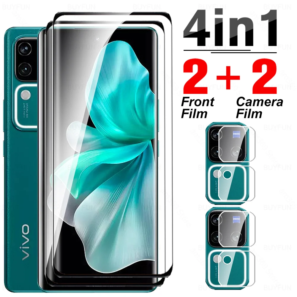 

4in1 Curved Protective Glass For Vivo V30 Pro 5G Tempered Glass VivoV30 Vovi V30Pro V 30 VivoV30Pro 6.78'' Lens Screen Protector