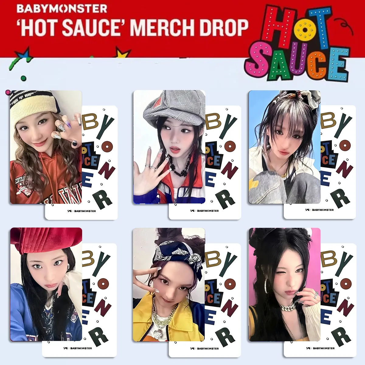 Kpop BABYMONSTER Photocard HOT SAUCE Album Bright Film LOMO Card