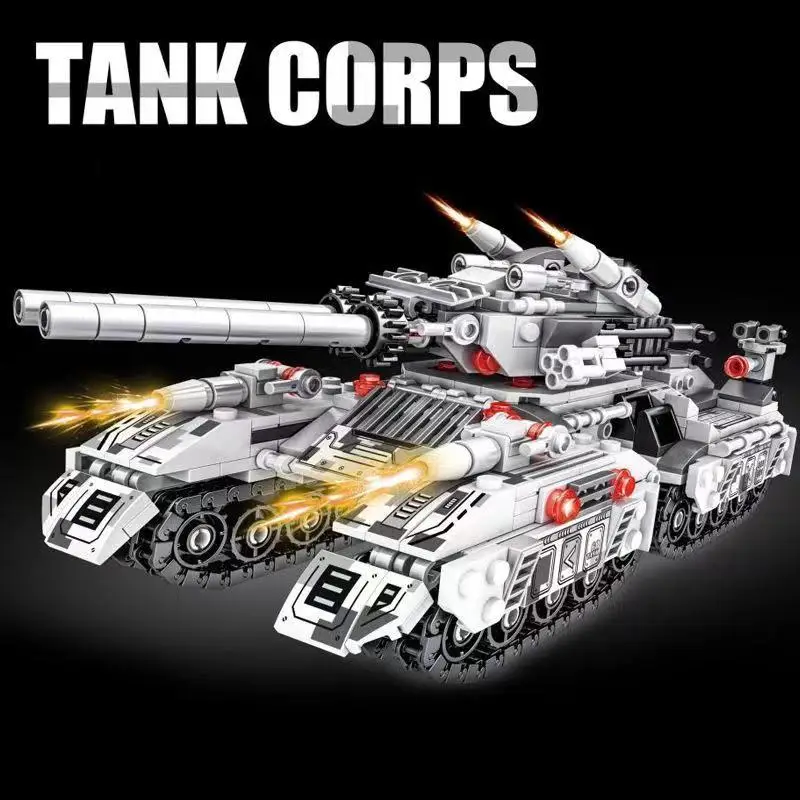 2024 WW2 Military Vehicle Tank 8in1 Airplane Truck Model Building Blocks DIY Bricks Kids Construction Toys Gifts for Boys Adult 2