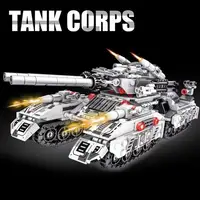 2024 WW2 Military Vehicle Tank 8in1 Airplane Truck Model Building Blocks DIY Bricks Kids Construction Toys Gifts for Boys Adult 2