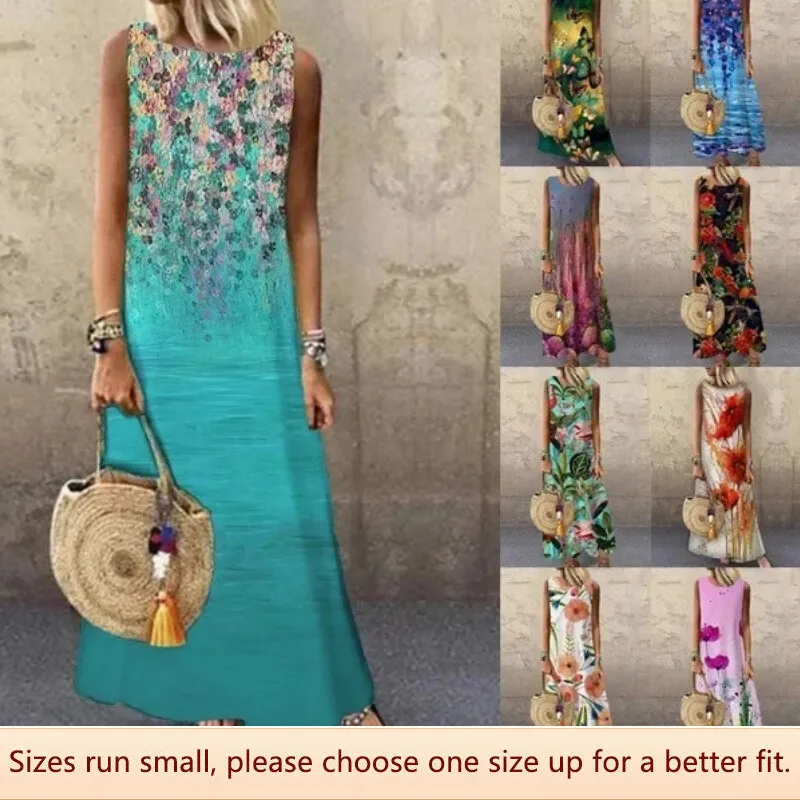 Vestido Largo A Cuadros Para Mujer, Con Tirantes Delgados
