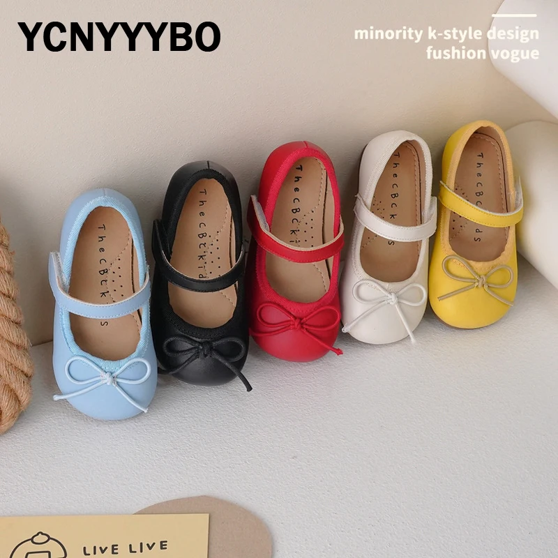 

Autumn New Kids Shoes Children Bow Brand Shoes Toddler Ballet Falts Baby Girls Fashion Shoes Leather Princess Shoes Mary Jane