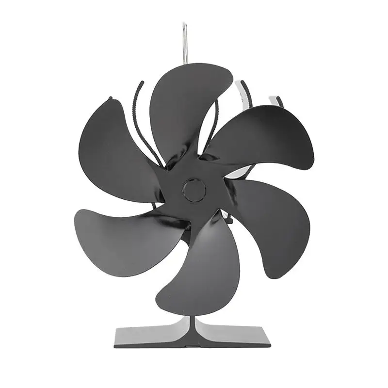 6 Blades Fireplace Fan Heat Powered Stove Fan Wood Burner Quiet Home Fireplace Fan Heat Distribution