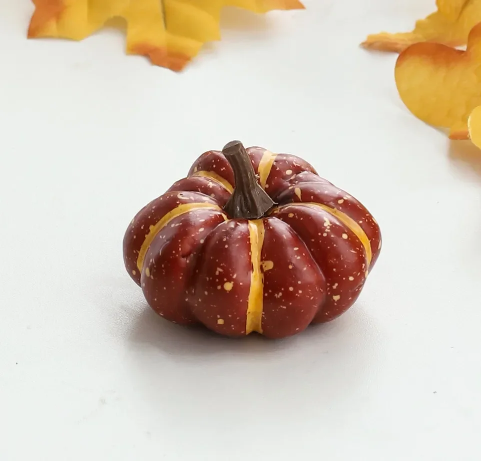 Artificial Pumpkin Halloween Decorations 10Pcs for Home Mini Fake Pumpkin vegetable ornaments table decoration artificial plant flower artificial plant flowers