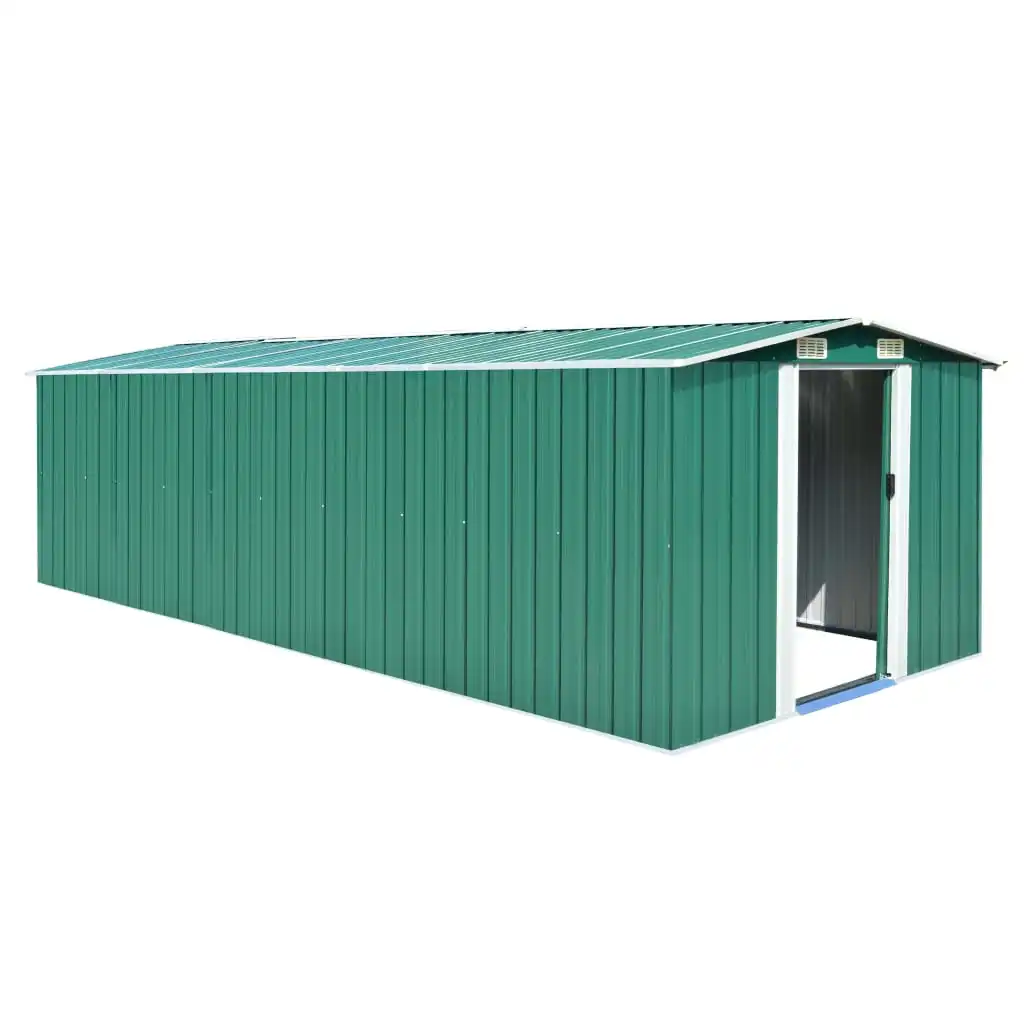 Rifugio Da Giardino 257X580X181 Cm Vertabri Da Giardino Per Esterni In Metallo Con Struttura A Pavimento In Metallo, Riparo Per Esterni, Cabina