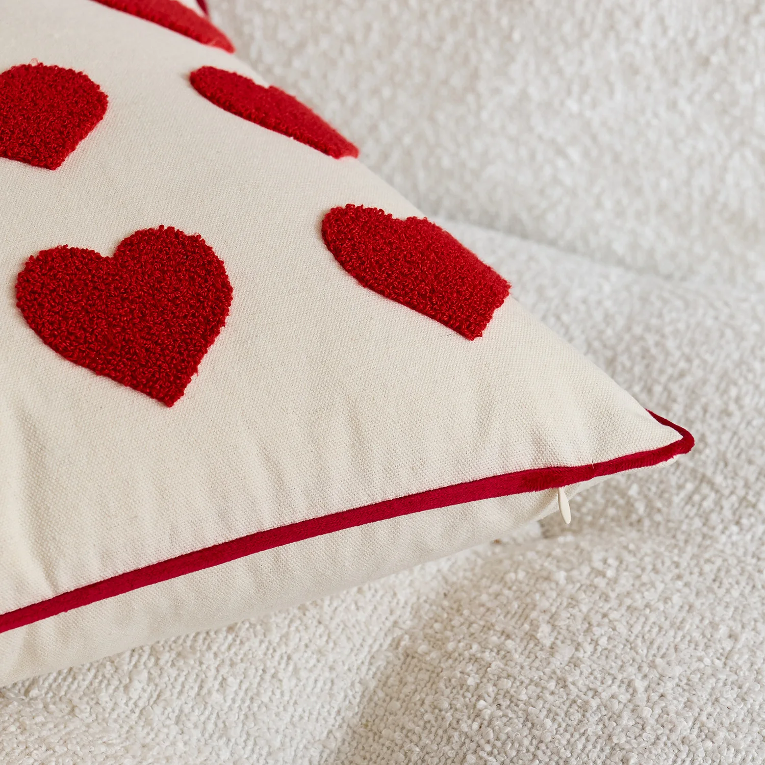 Liebe bestickter Valentinstag-Kissenbezug, Cojines, rotes Handtuch, bestickter Paar-Überwurf-Kissenbezug, Kopfteil-Kissenbezüge – Detail 11