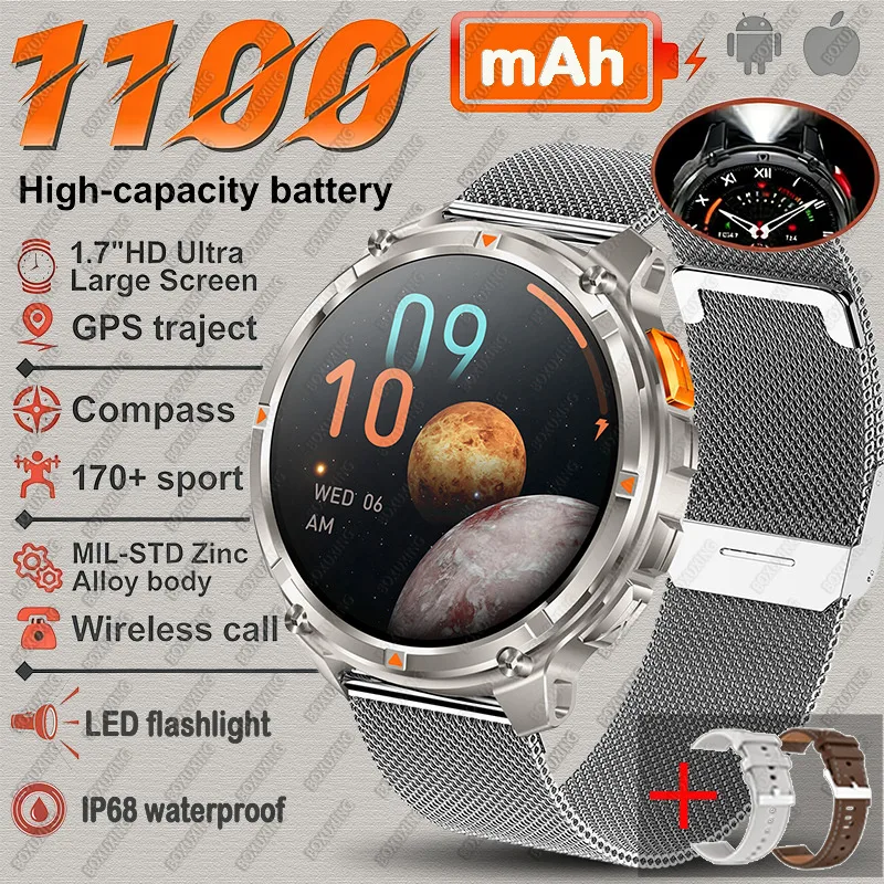 Rugged Outdoor Smartwatch with GPS & 120-Day Standby