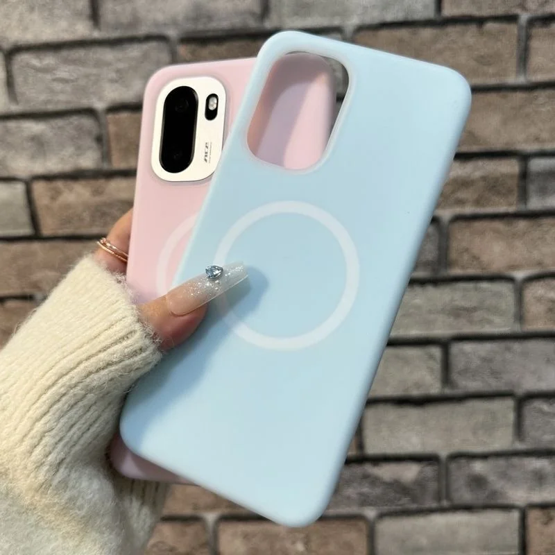 New Soft and Drop-Proof Magnetic Liquid Silicone Phone Back Cover