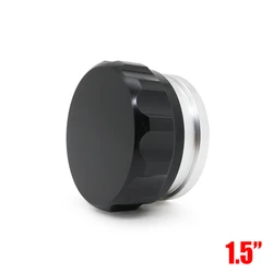 Aluminum Weld Bung and Cap for Fuel, Oil, Water, and Coolant Systems (1.5 inch black)