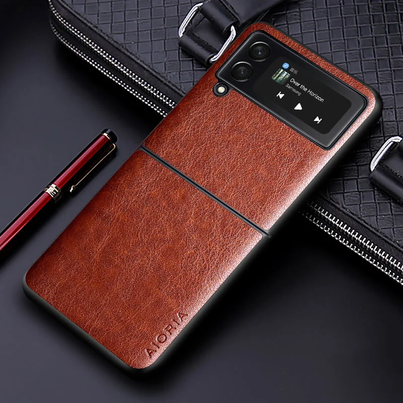 Luxury PU Leather Solid Color Phone Cover