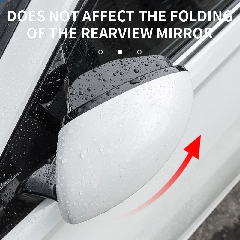 Rearview Mirror Carbon Fiber Textured Car All-in-One Rain Eyebrow Blind Spot Reflective And Rain Cover rearview mirror