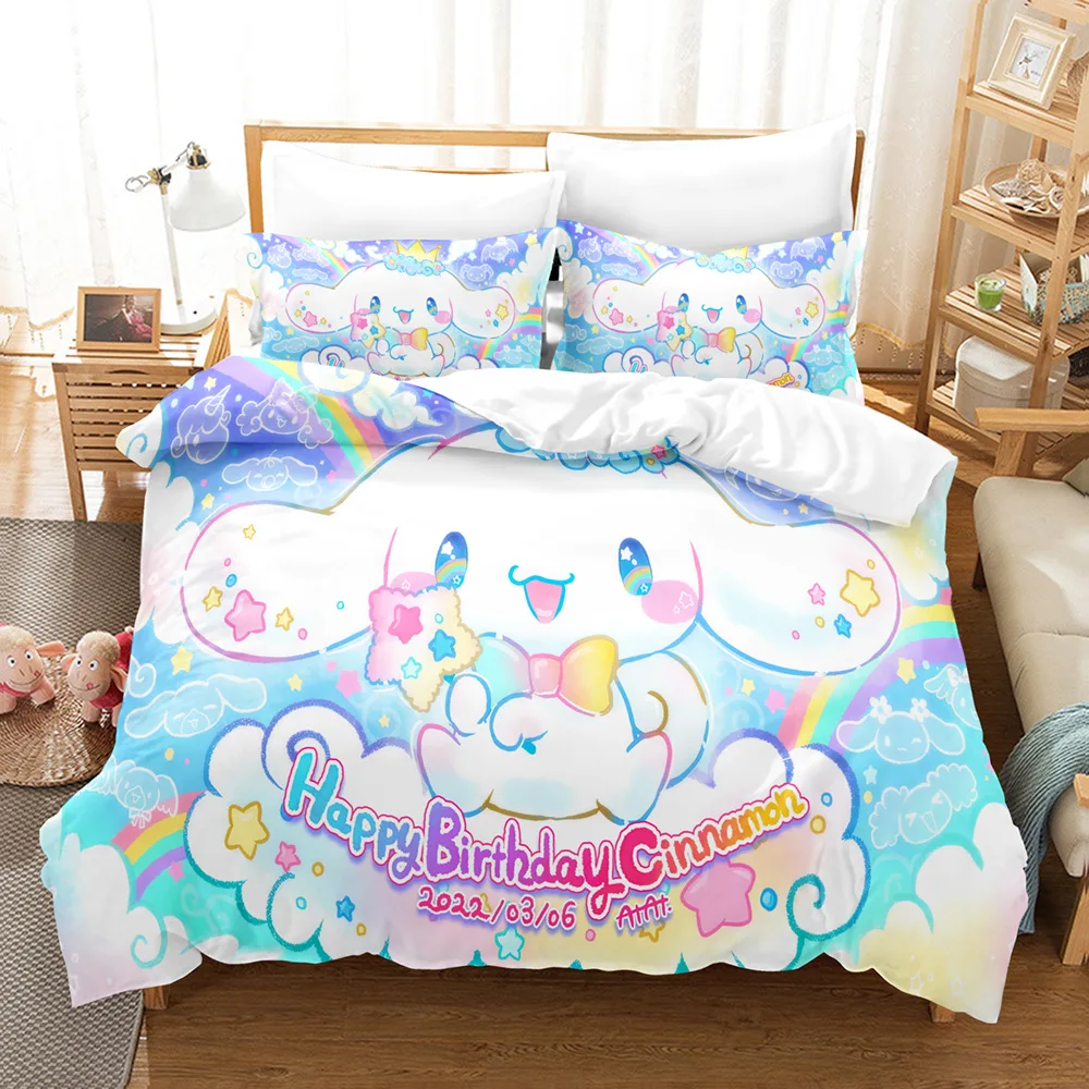 

Sanrio мультфильм пододеяльник наволочка Комплект постельного белья симпатичный Коричный детская кровать двойная удобная кровать полный двуспальный Размер