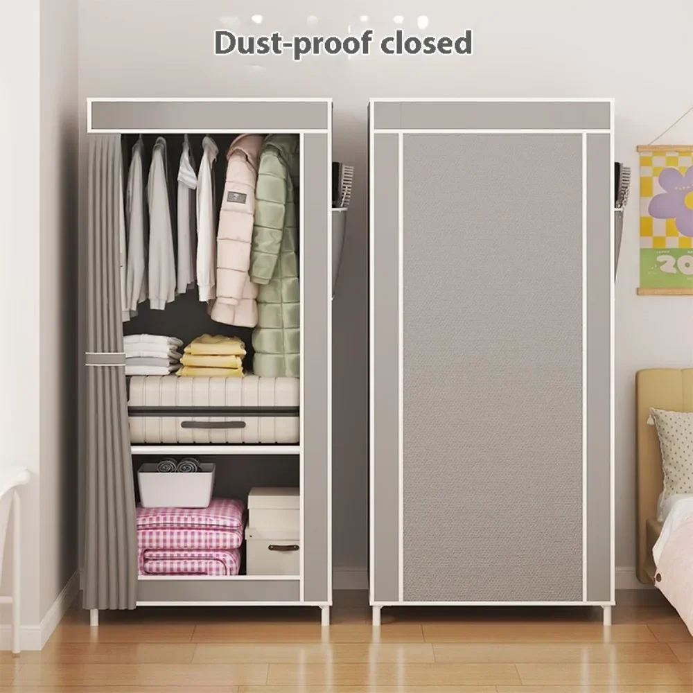Simple Cloth Wardrobe Enlarged Open Closet Large Capacity Portable Folding Cupboard Organizer Dustproof Clothing Storage shelves storage cabinet cloth wardrobe fabric wardrobe