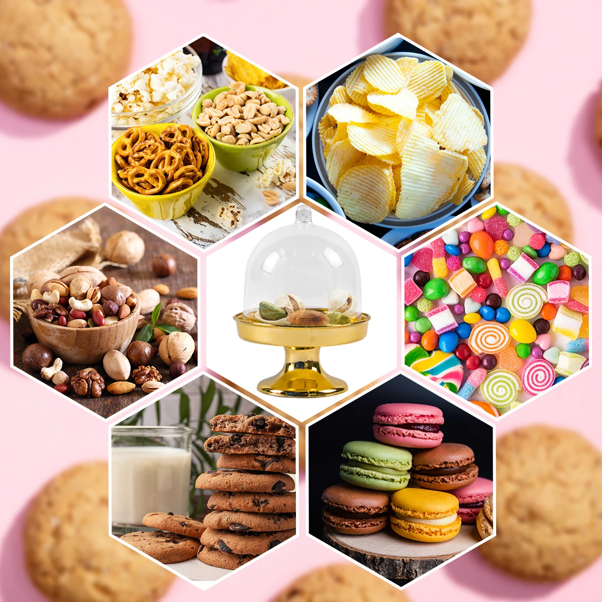 10PCS Transparent Mini Cake and Candy Stands, Cupcake Display Trays with Clear Plastic ... - SKU TMCS1000 - UGI Packaging