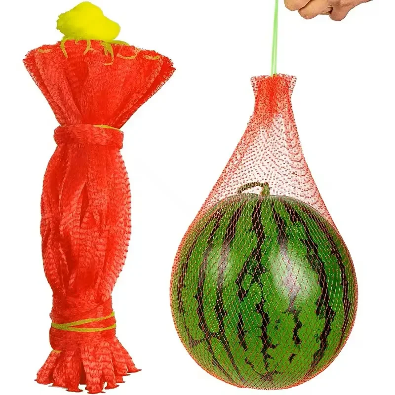 100 Stück robustes Garten-Netz aus Kunststoff, geeignet für Wassermelonen, Melonen, Vertikalbepflanzung und Hängematten mit Riemen.