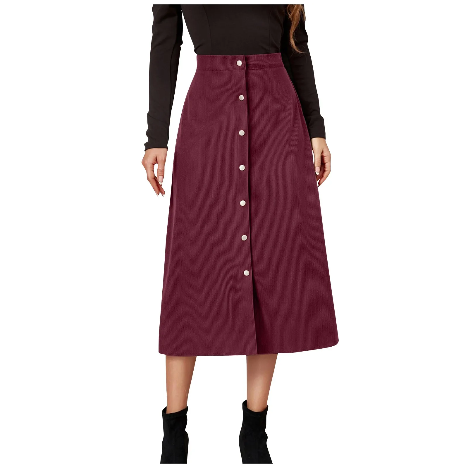 

Skirts Women Korean Split Sexy Long Skirt 2024 Winter Corduroy Slim Thick Streetwear Fashion Vintage Autumn Bodycon Skirt
