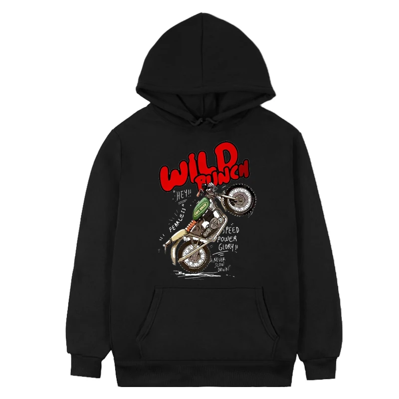 

Wild Motorcycle Men Motor Biker Print Style Hipster Tops Cute Sweatshirt Comfortable Autumn Clothes Women Winter Hip-hop