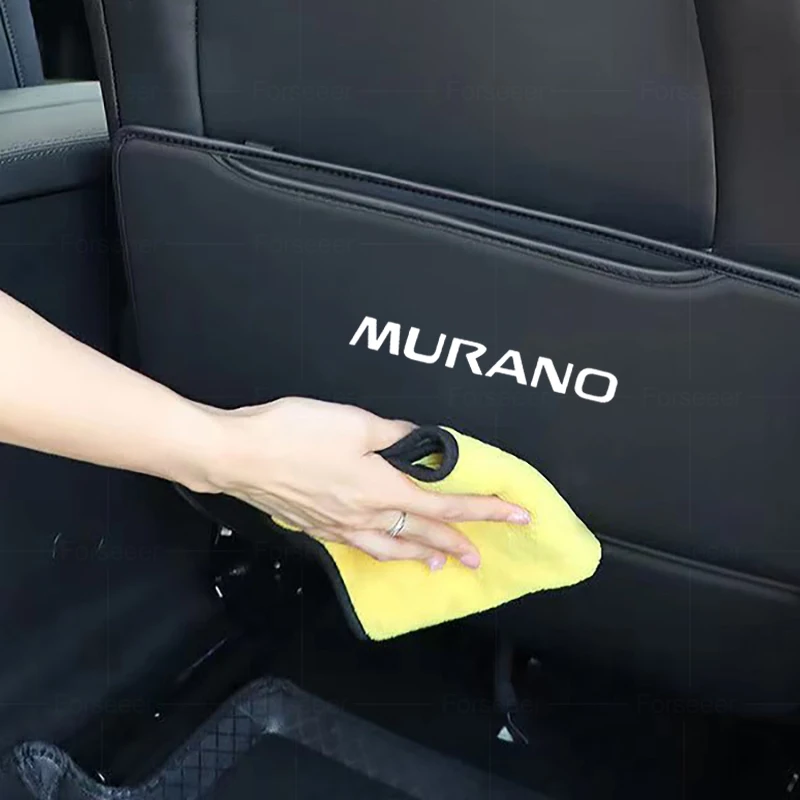 2 PCS Car Seat Back Anti Kick Cover Leather Protector Pad Fit for Nissan Murano Z50 Z51 Z52 2003 -