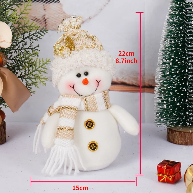 thumbnail image 1 of Adorno de tela para muñeco de nieve, regalo de Navidad, decoración navideña para el hogar, colgante de Navidad 2021, Año Nuevo 2022, 1 of 4