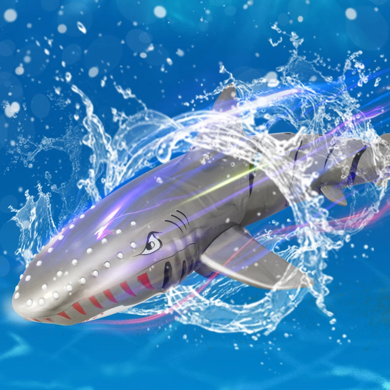 2.4G Remote Control Shark Toys Children Pool Beach Swim Bath Toys For Kids Outdoor RC Simulation Electronic Submarine Shark Boy 3