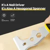 15 in 1 Multifunctional Putty Knife Stainless Steel Paint Scraper Removal Construction Tool for Wallpaper Can Opener Home DIY 1