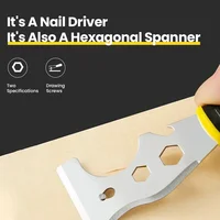 15 in 1 Multifunctional Putty Knife Stainless Steel Paint Scraper Removal Construction Tool for Wallpaper Can Opener Home DIY 1