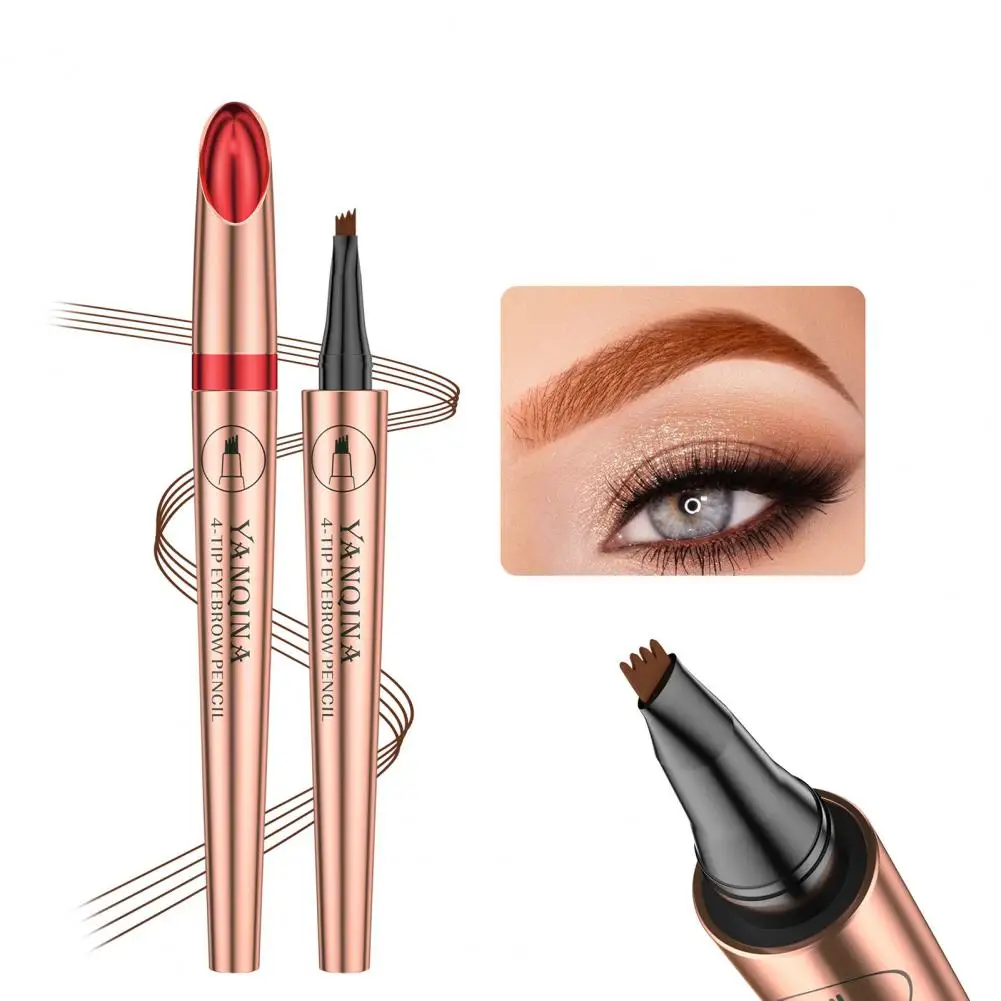 

Eyebrow Pencil Useful Quick Drying Smudge-Proof Eyebrow Pencil Micro-Fork Tip Applicator for Women Eye Makeup Pen Brow Pencil