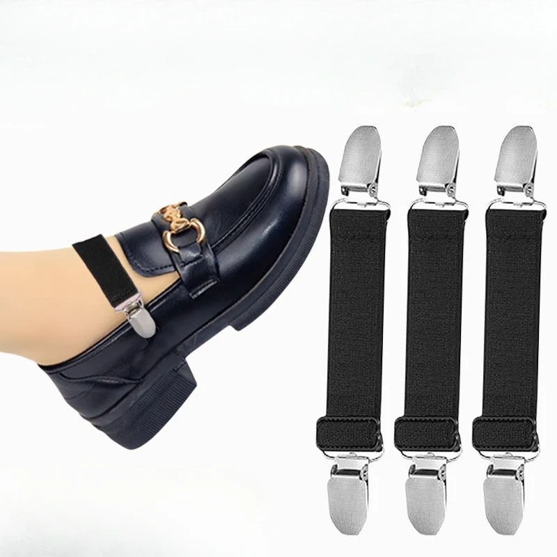 조절 가능한 레깅스 클립 스웨터 클립 브로치 주름진 탄성 밴드 가디건 클립 DIY 버클 액세서리 부츠 미끄럼 방지 스트랩