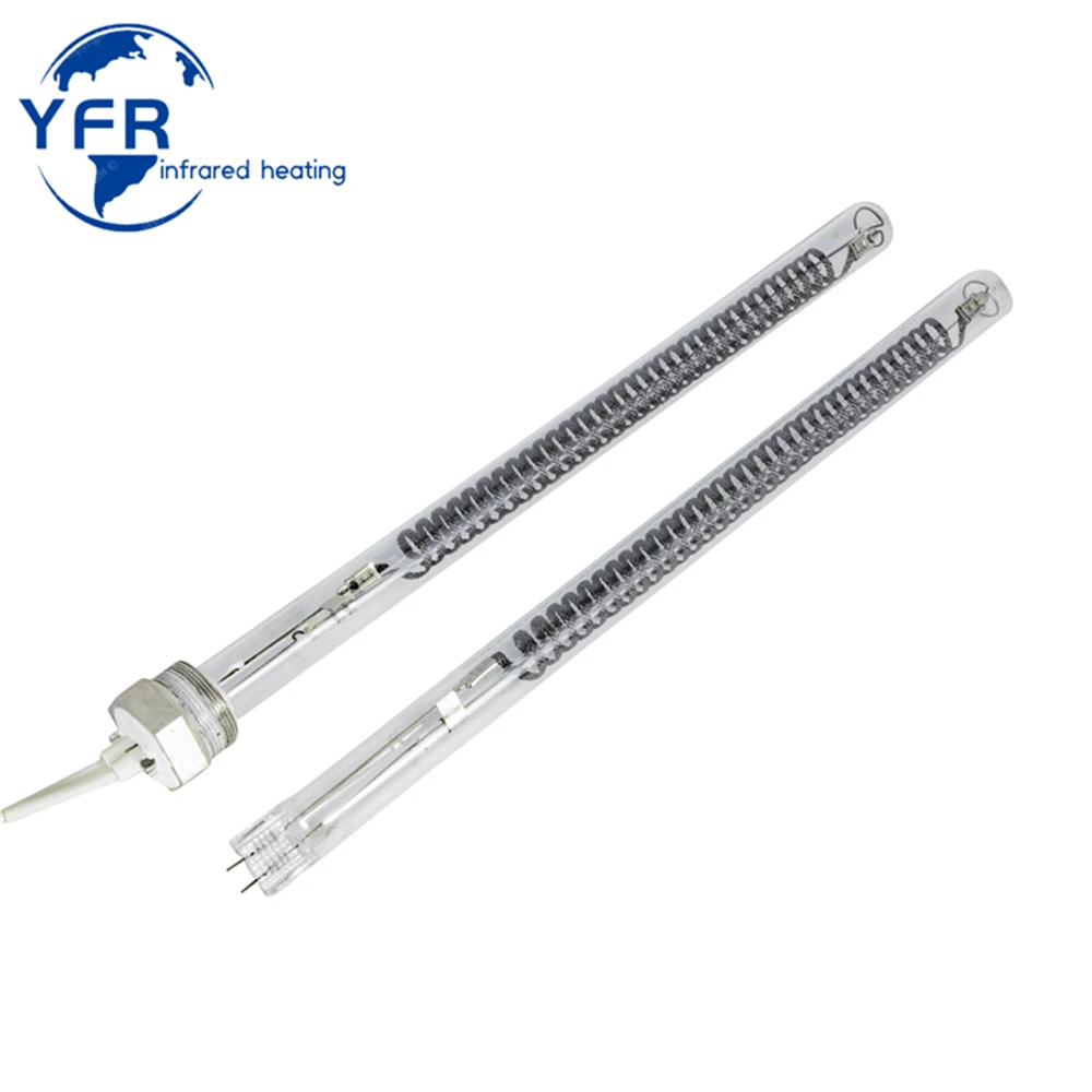 IR Emitter Carbon Electric Heating Element Quartz Heater Tube Halogen Bulb Infrared Light Replacement Infrared Lamp for Pet Blow