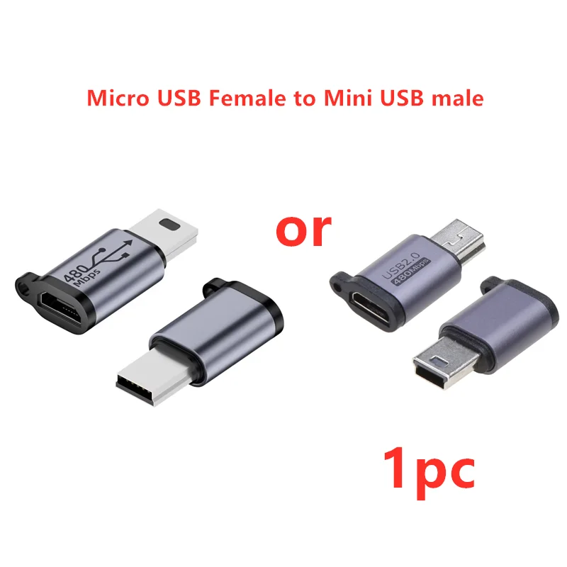 Universal USB Type-C to Mini & Micro USB Adapter - Fast Charge & Data Sync at 480Mbps, 18W