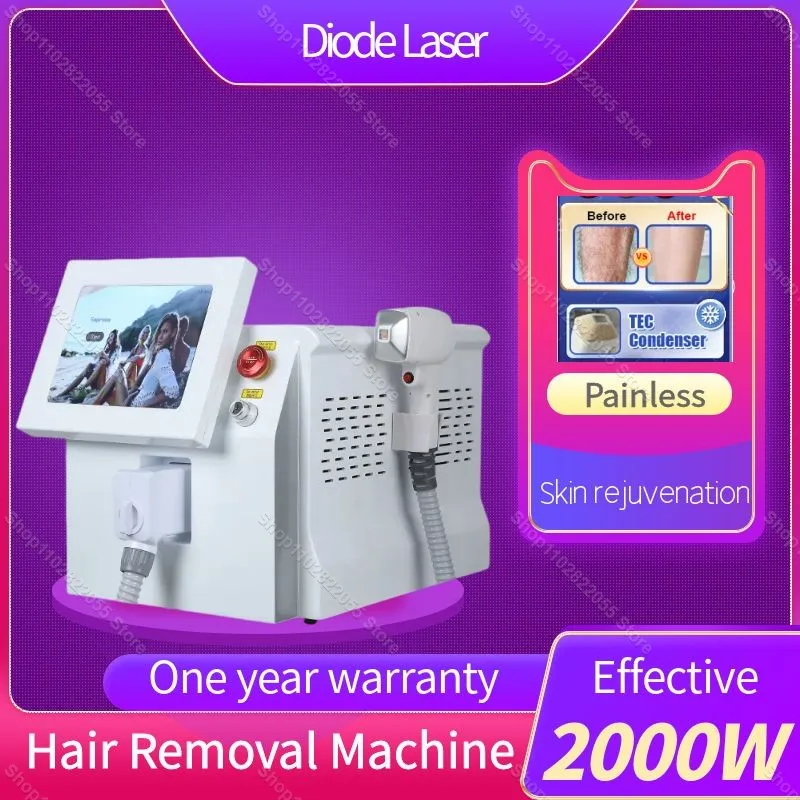 

Wholesale Price 808nm Portable Diode Laser Hair Removal Machine 2000W 3 Wavelengths 755NM 808NM 1064NM Permanent Painless