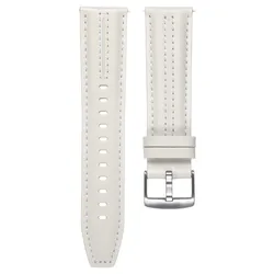 Premium Leather Watch Strap, 18mm/22mm, Business & Sports Style for 22MM (Beige)