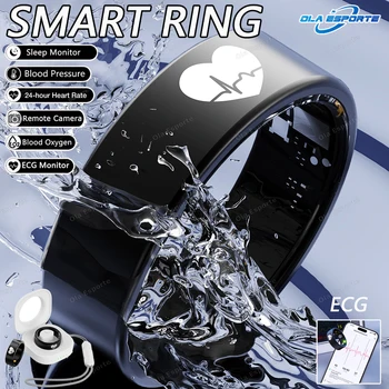 2026 New ECG Detection Smart Ring Blood Pressure,Heart Rate Ring,Body Temperature Monitor Waterproof GPS Tracking Men Women ring 1