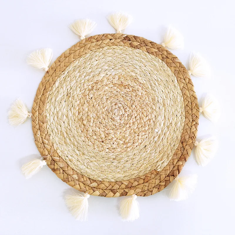 Nordic Simple Handmade Straw Wall Decoration Boho Woven Grass